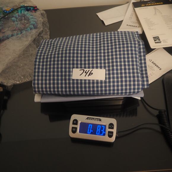 Peter Millar Crown Cotton Blue Plaid Long Sleeve Button Down Shirt Mens Medium - Picture 9 of 9